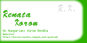 renata korom business card