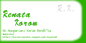 renata korom business card